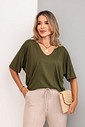 BLUSA GOLA V - VERDE MILITAR BLUSA GOLA V - VERDE MILITAR