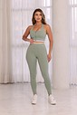 LEGGING FITNESS POLIAMIDA - VERDE MALVA