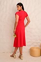 VESTIDO MIDI BUSTO NÓ  - VERMELHO