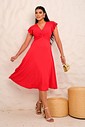 VESTIDO MIDI BUSTO NÓ  - VERMELHO