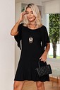VESTIDO MANGA SINO - PRETO VESTIDO MANGA SINO - PRETO