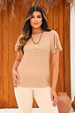 BLUSA MANGA GODÊ - BEGE POÁ BLUSA MANGA GODÊ - BEGE POÁ