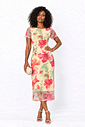 VESTIDO MIDI TULE MANGA CURTA – ESTAMPA FLORAL VESTIDO MIDI TULE MANGA CURTA – ESTAMPA FLORAL