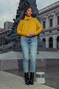 BLUSA MORCEGO LÃZINHA - MOSTARDA BLUSA MORCEGO LÃZINHA - MOSTARDA