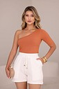 BLUSA MANGA ÚNICA - TELHA