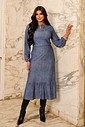 VESTIDO CAMPONESA MANGA LONGA - ESTAMPA JEANS VESTIDO CAMPONESA MANGA LONGA - ESTAMPA JEANS