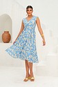 VESTIDO MIDI - ESTAMPA AZUL VESTIDO MIDI - ESTAMPA AZUL