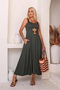VESTIDO ALCINHA LONGO COM BOLSO - VERDE