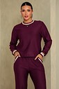 CONJUNTO MOLETINHO COM RIBANA - BORDÔ CONJUNTO MOLETINHO COM RIBANA - BORDÔ