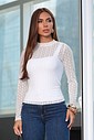 CONJUNTO BLUSA RENDA E REGATA - BRANCO OFF CONJUNTO BLUSA RENDA E REGATA - BRANCO OFF