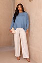 BLUSA MORCEGO MANGA LONGA - AZUL JEANS BLUSA MORCEGO MANGA LONGA - AZUL JEANS