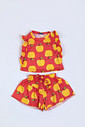 CONJUNTO MENINA BLUSA E SHORT SAIA MAÇAS