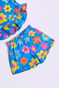 CONJUNTO MENINA BLUSA E SHORTS JARDIM POP