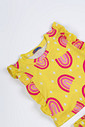 CONJUNTO MENINA BLUSA E SHORT SAIA ARCO IRIS NEON