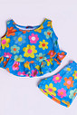CONJUNTO MENINA BLUSA E SHORTS JARDIM POP