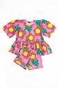 CONJUNTO MENINA BATA E SHORTS ALEGRIA EM FLOR