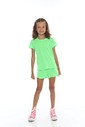 CONJUNTO MENINA BLUSA E SHORTS VERDE NEON CONJUNTO MENINA BLUSA E SHORTS VERDE NEON