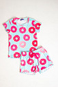 CONJUNTO MENINA BLUSA E SHORTS DONUTS