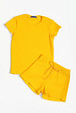 CONJUNTO MENINA BLUSA E SHORTS AMARELO