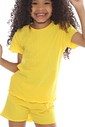 CONJUNTO MENINA BLUSA E SHORTS AMARELO CONJUNTO MENINA BLUSA E SHORTS AMARELO