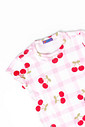 CONJUNTO MENINA BLUSA E SHORTS CEREJA