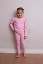 CONJUNTO CALÇA E BLUSA LONGA ROSA BEBE CONJUNTO CALÇA E BLUSA LONGA ROSA BEBE