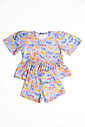 CONJUNTO MENINA BATA E SHORTS BORBOLETAS