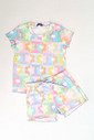 CONJUNTO MENINA BLUSA E SHORTS CORAÇÕES