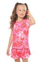 CONJUNTO MENINA BLUSA E SHORTS SAIA LOVE FUN