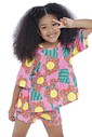 CONJUNTO MENINA BATA E SHORTS ALEGRIA EM FLOR