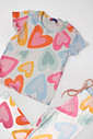 CONJUNTO MENINA BLUSA E CALÇA CORAÇÕES