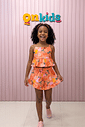 CONJUNTO MENINA BLUSA ALÇA E SHORTS FRUTINHAS