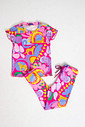 CONJUNTO MENINA BLUSA E CALÇA LEOPARD