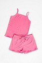 CONJUNTO MENINA BLUSA ALÇA E SHORTS ROSA CONJUNTO MENINA BLUSA ALÇA E SHORTS ROSA