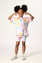 CONJUNTO MENINA CAMISETA E BIKER CANDY FLOWER CONJUNTO MENINA CAMISETA E BIKER CANDY FLOWER