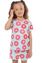 CONJUNTO MENINA BLUSA E SHORTS DONUTS