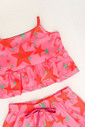 CONJUNTO MENINA BLUSA ALÇA E SHORTS  STAR PINK