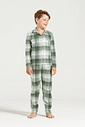 PIJAMA MANGA LONGA ABERTURA FRONTAL COM CALCA EM MALHA ROTATIVA MASCULINO