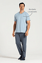 PIJAMA MEIA MANGA COM CALCA EM MEIA MALHA MASCULINO PIJAMA MEIA MANGA COM CALCA EM MEIA MALHA MASCULINO