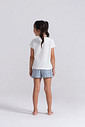 PIJAMA MEIA MANGA EM MEIA MALHA COM SHORTS EM MALHA ROTATIVA FEMININO 