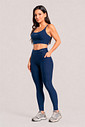 Conjunto Fitness Legging Bolso Lateral e Top Marinho Conjunto Fitness Legging Bolso Lateral e Top Marinho