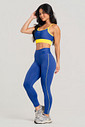 Conjunto Feminino Fitness Legging e Top Brasil Azul