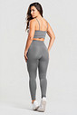 Conjunto Feminino Fitness Legging e Top Cinza Claro