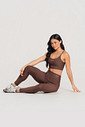 Conjunto Fitness Legging Bolso Lateral e Top Marrom Conjunto Fitness Legging Bolso Lateral e Top Marrom
