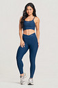 Legging Feminina Fitness Cós Transpassado Marinho