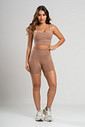 Conjunto Feminino Fitness Shorts e Top Coffee