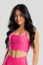 Top Feminino Fitness Rosa Neon