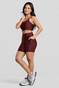 Conjunto Fitness Shorts Bolso Lateral e Top Bordô Conjunto Fitness Shorts Bolso Lateral e Top Bordô