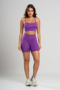 Conjunto Feminino Fitness Shorts e Top Roxo