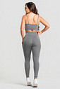Conjunto Feminino Fitness Legging e Top Cinza Claro